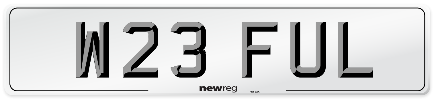 W23 FUL Number Plate from New Reg